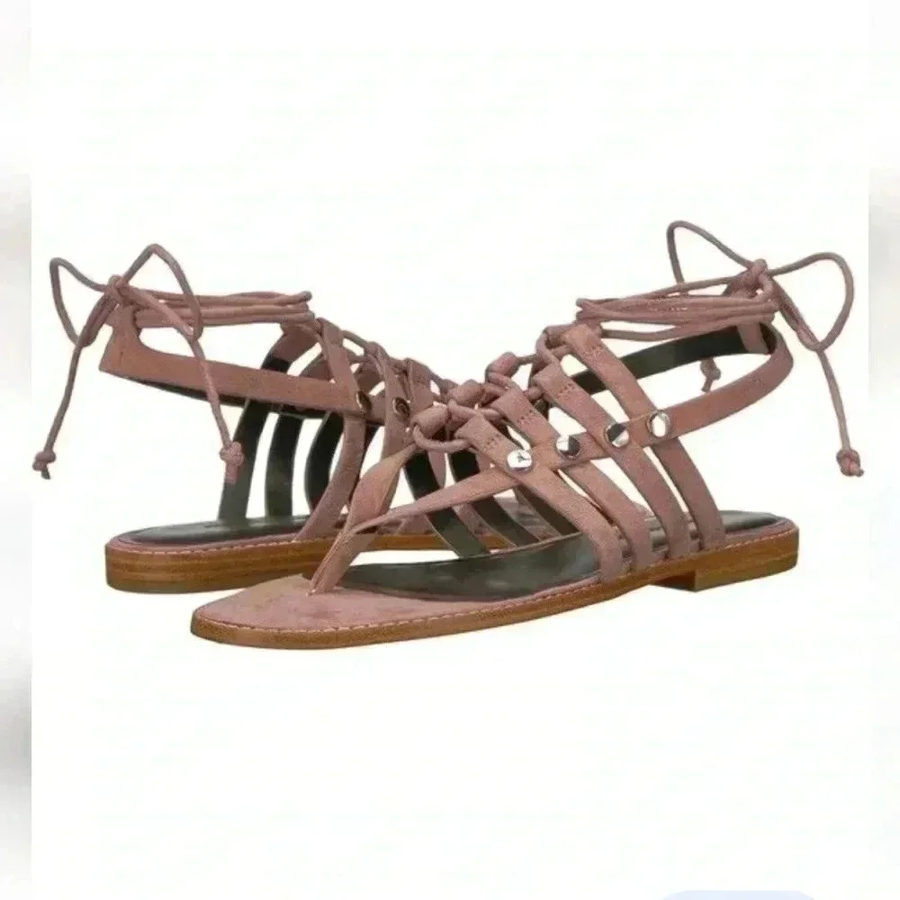 New Rebecca Minkoff Evonne Lace Up Sandals - Picture 1 of 4